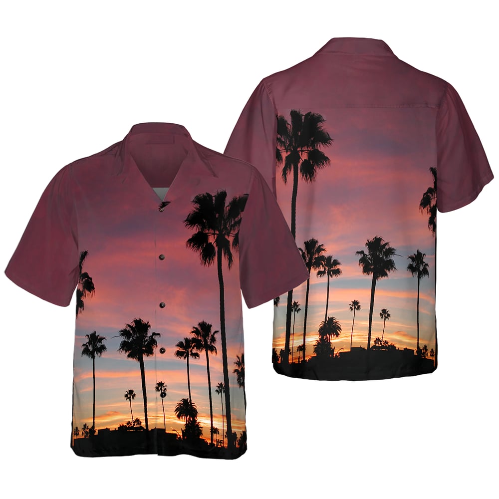 Sunset Venice Beach Men Hawaiian Shirt