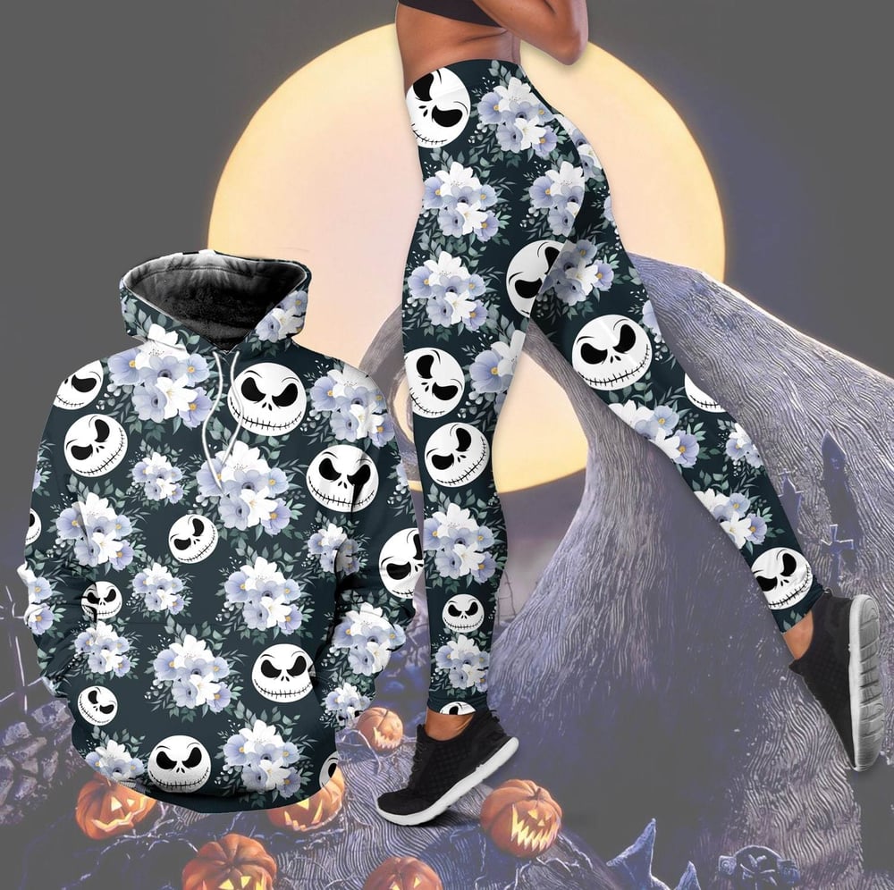 3D Jack Skellington Nightmare Before Christmas Combo Hoodie And Legging Custom Apparel HLS105