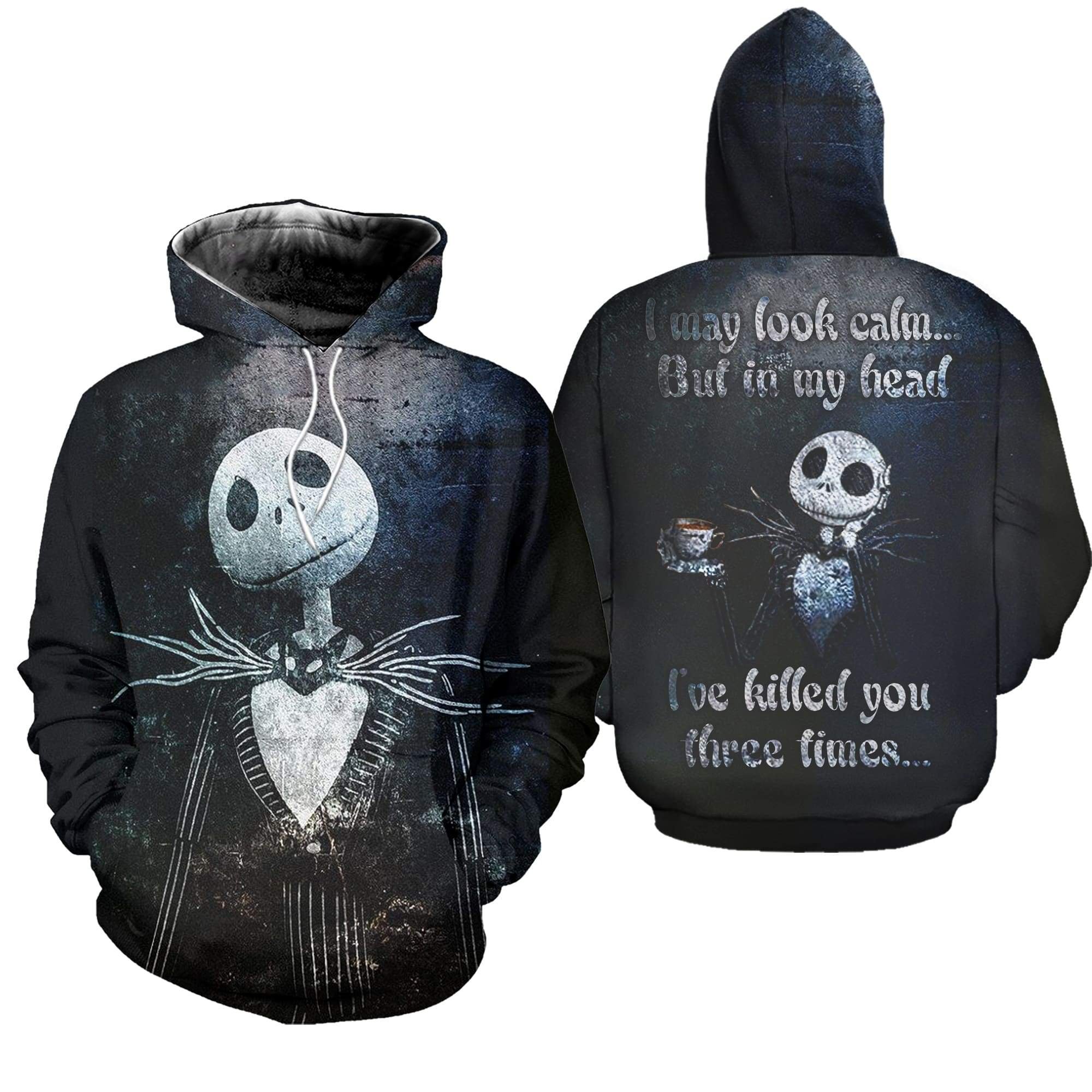 3D Jack Skellington Nightmare Before Christmas Combo Hoodie And Legging Custom Apparel HLS106