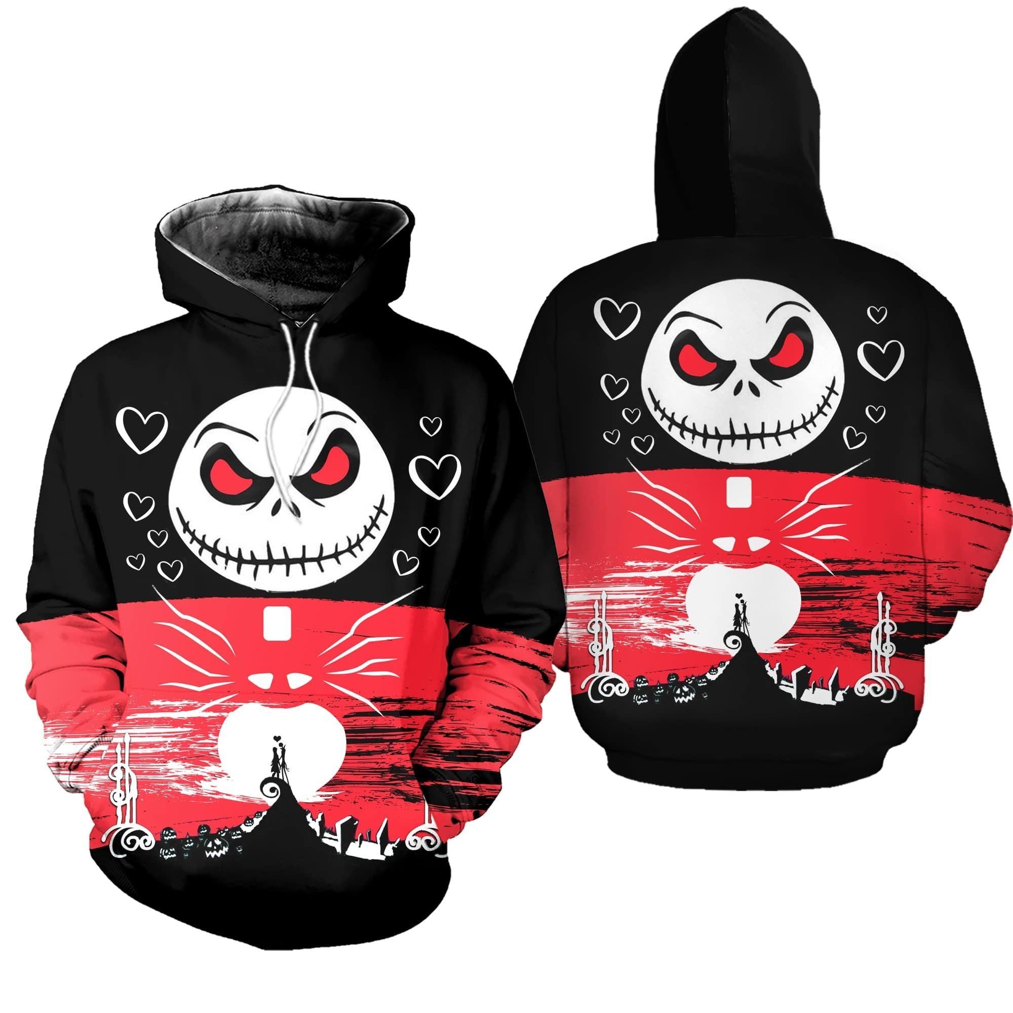 3D Jack Skellington Nightmare Before Christmas Combo Hoodie And Legging Custom Apparel HLS107