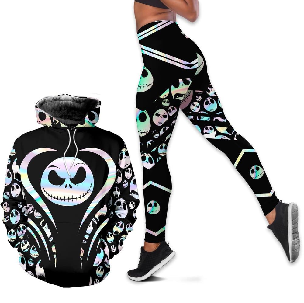 3D Jack Skellington Nightmare Before Christmas Combo Hoodie And Legging Custom Apparel HLS109