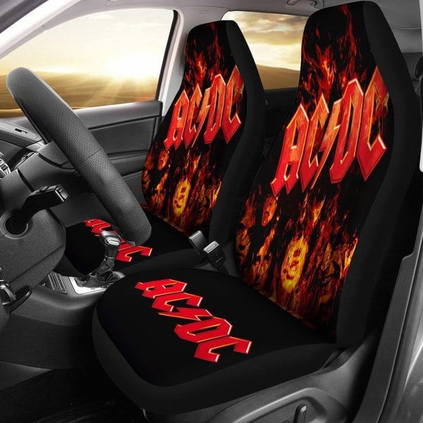 AC/DC Rock Music Band Flame Celebrity Car Seat Covers