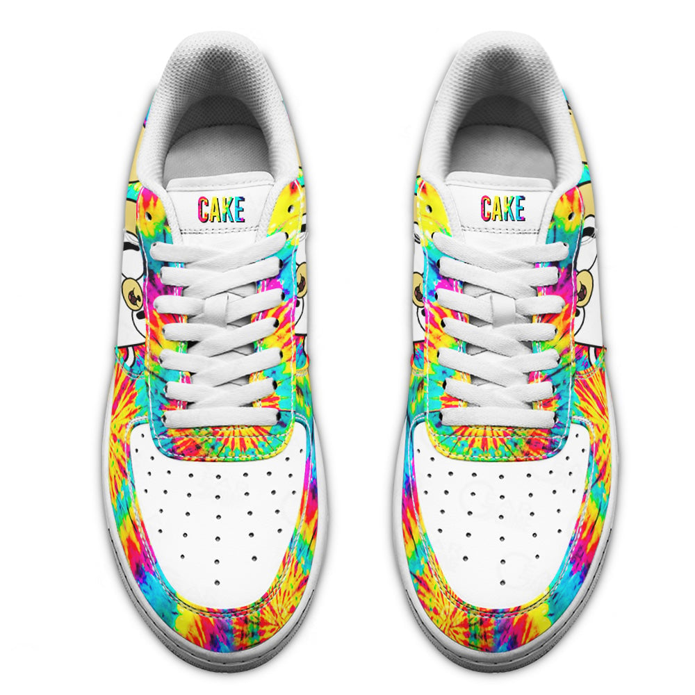 Adventure Time Cake Sneakers Custom Tie Dye Style