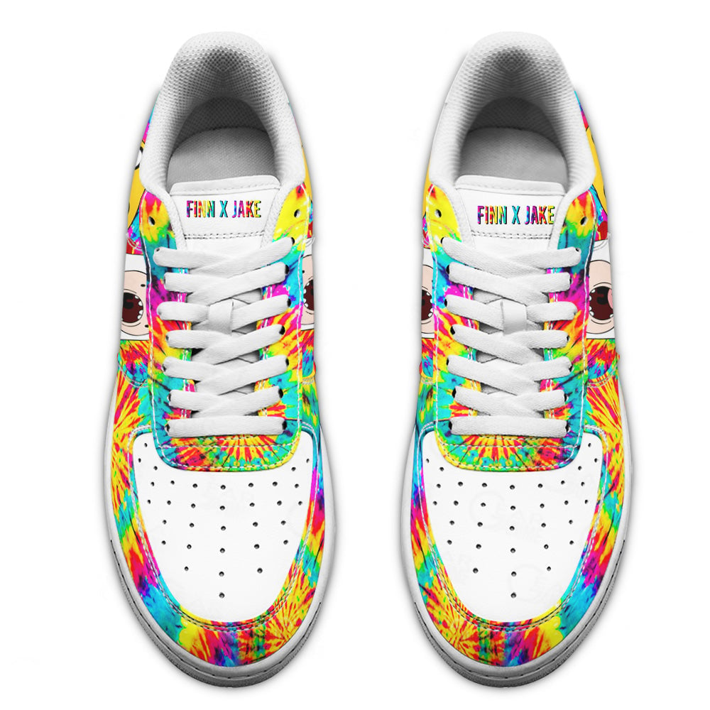 Adventure Time Finn x Jake Sneakers Custom Tie Dye Style