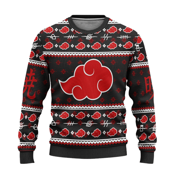 Akatsuki Ugly Christmas Sweater Naruto Anime Xmas Gift