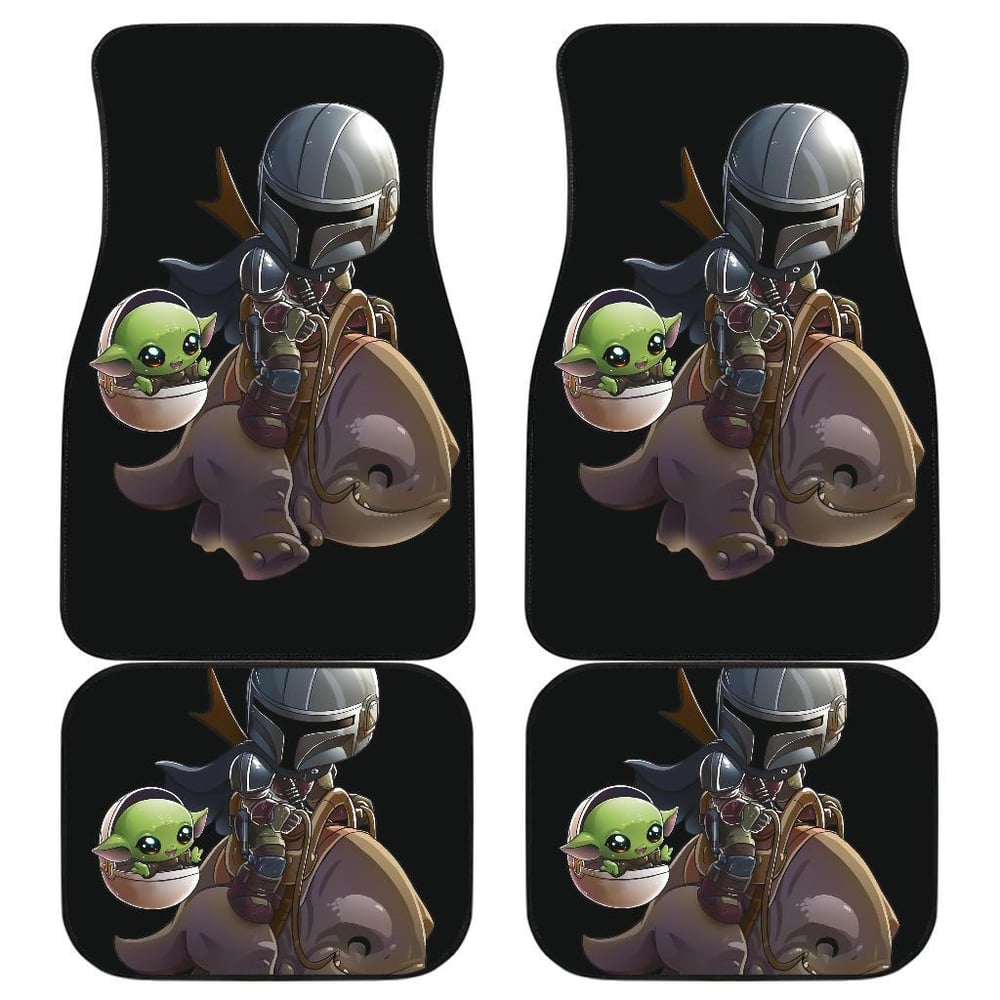 Baby Yoda And Mando Car Floor Mats The Mandalorian SWCFM19