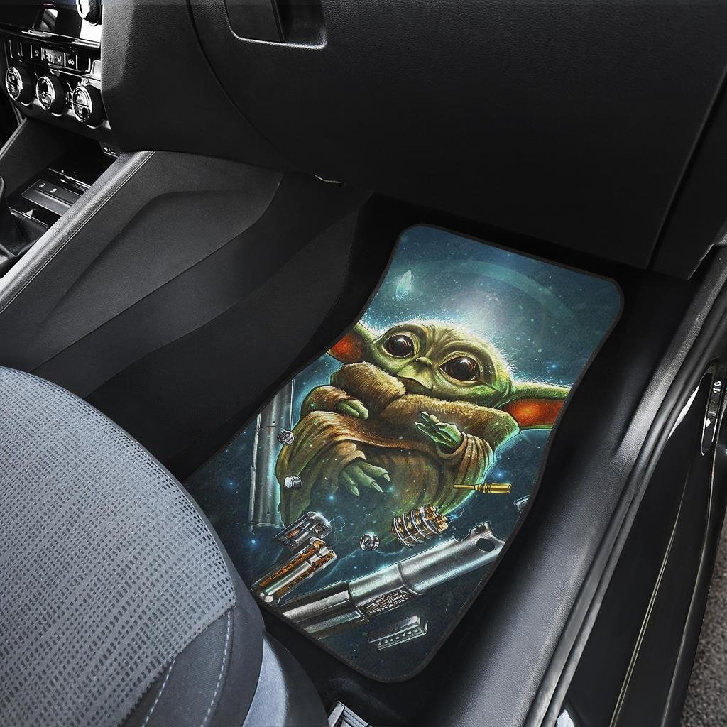 Baby Yoda Art The Mandalorian Car Floor Mats DN Movies SWCFM05