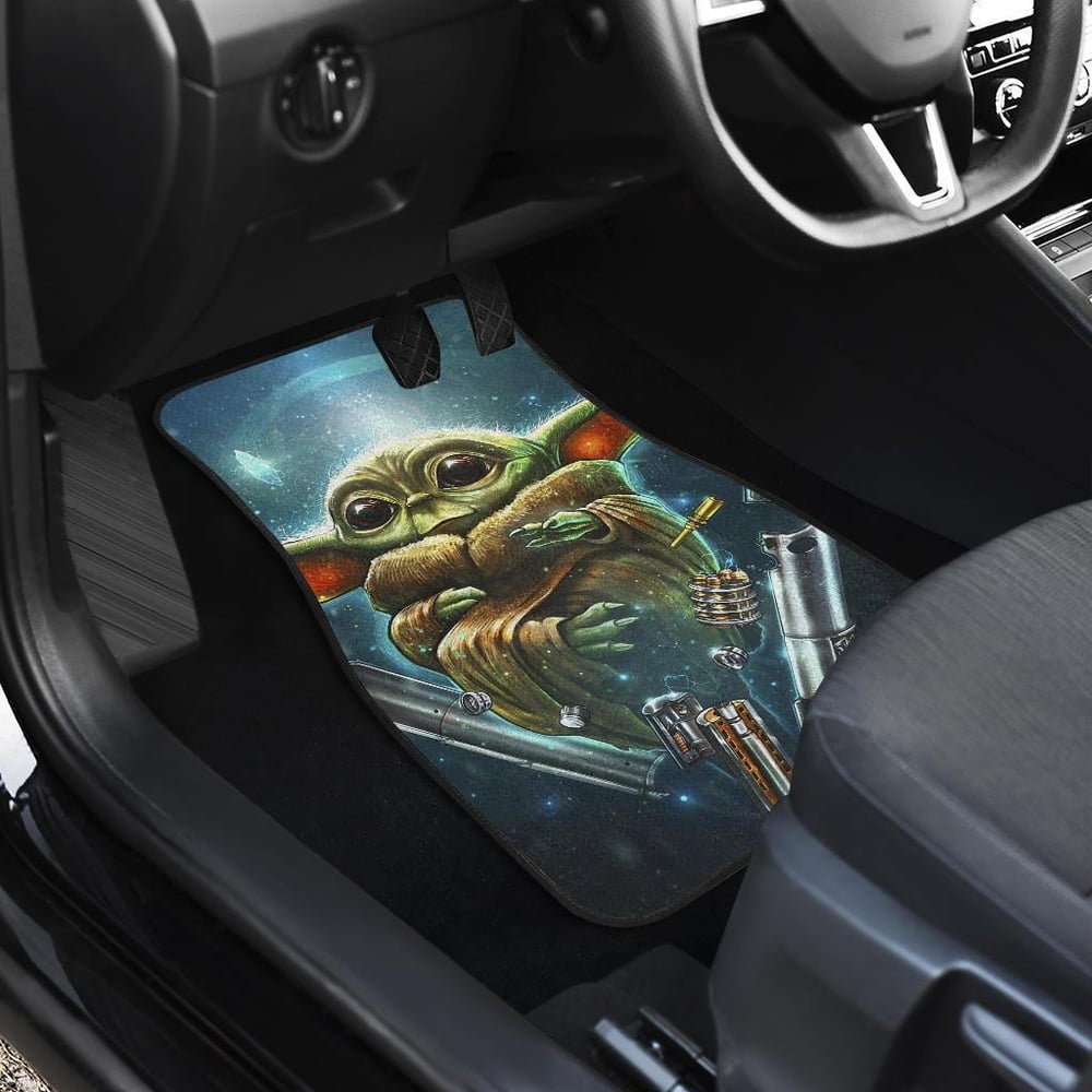 Baby Yoda Art The Mandalorian Car Floor Mats DN Movies SWCFM05