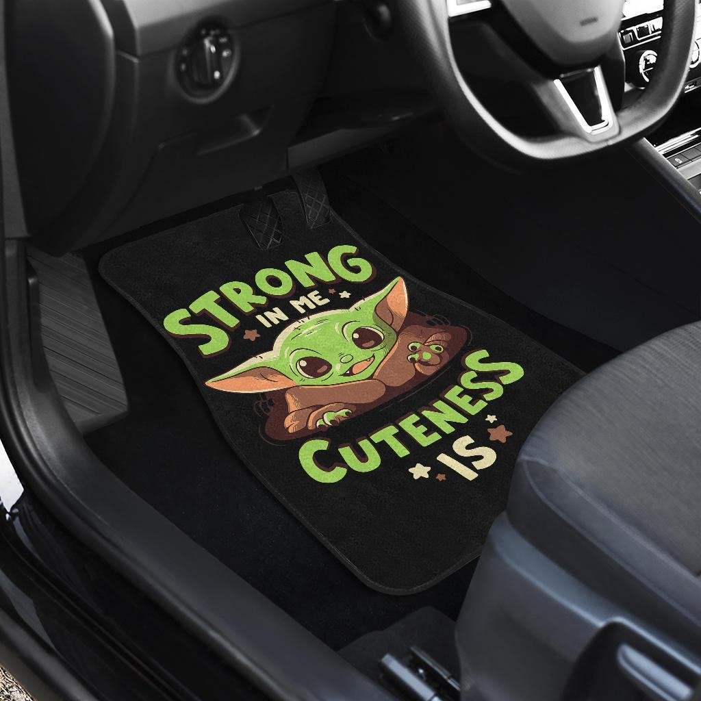 Baby Yoda Cute The Mandalorian Car Floor Mats Movies SWCFM10