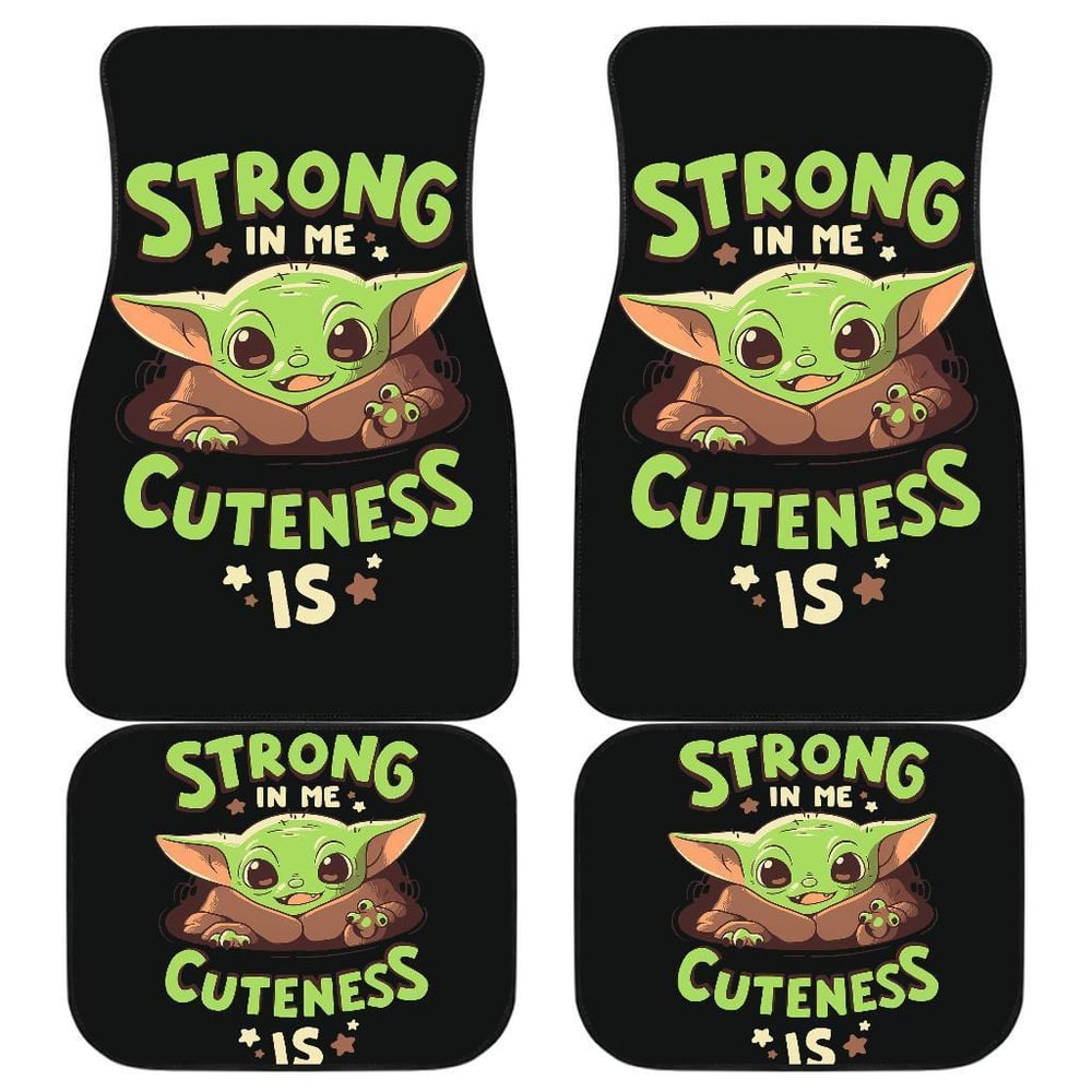 Baby Yoda Cute The Mandalorian Car Floor Mats Movies SWCFM10