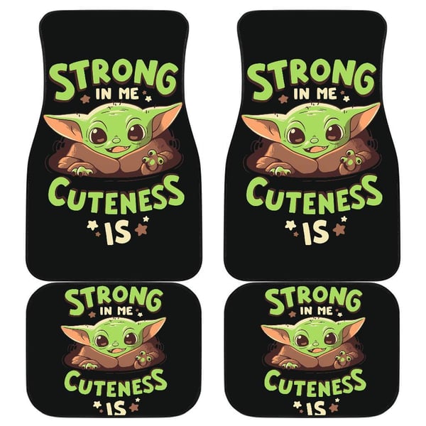 Baby Yoda Cute The Mandalorian Car Floor Mats Movies SWCFM10