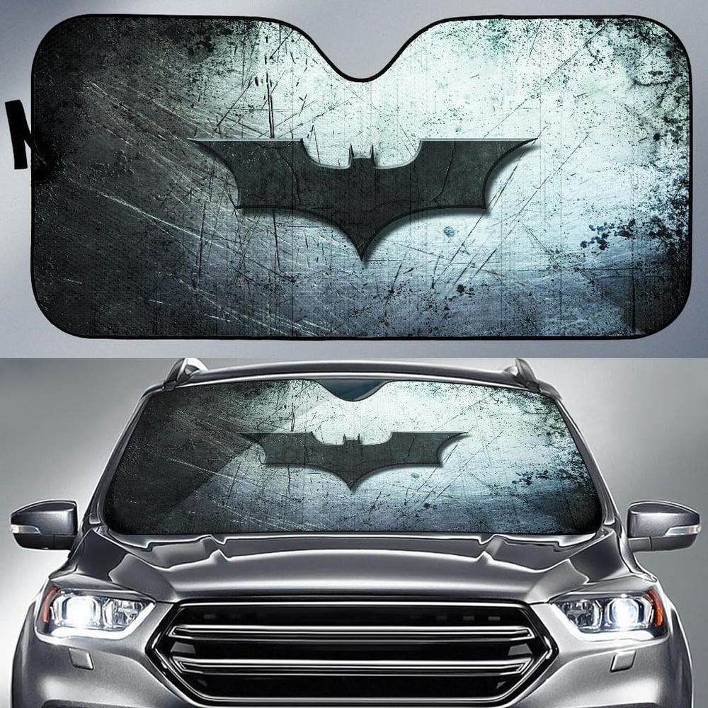 Batman Logo In Dark Theme Car Windshield Sun Shade