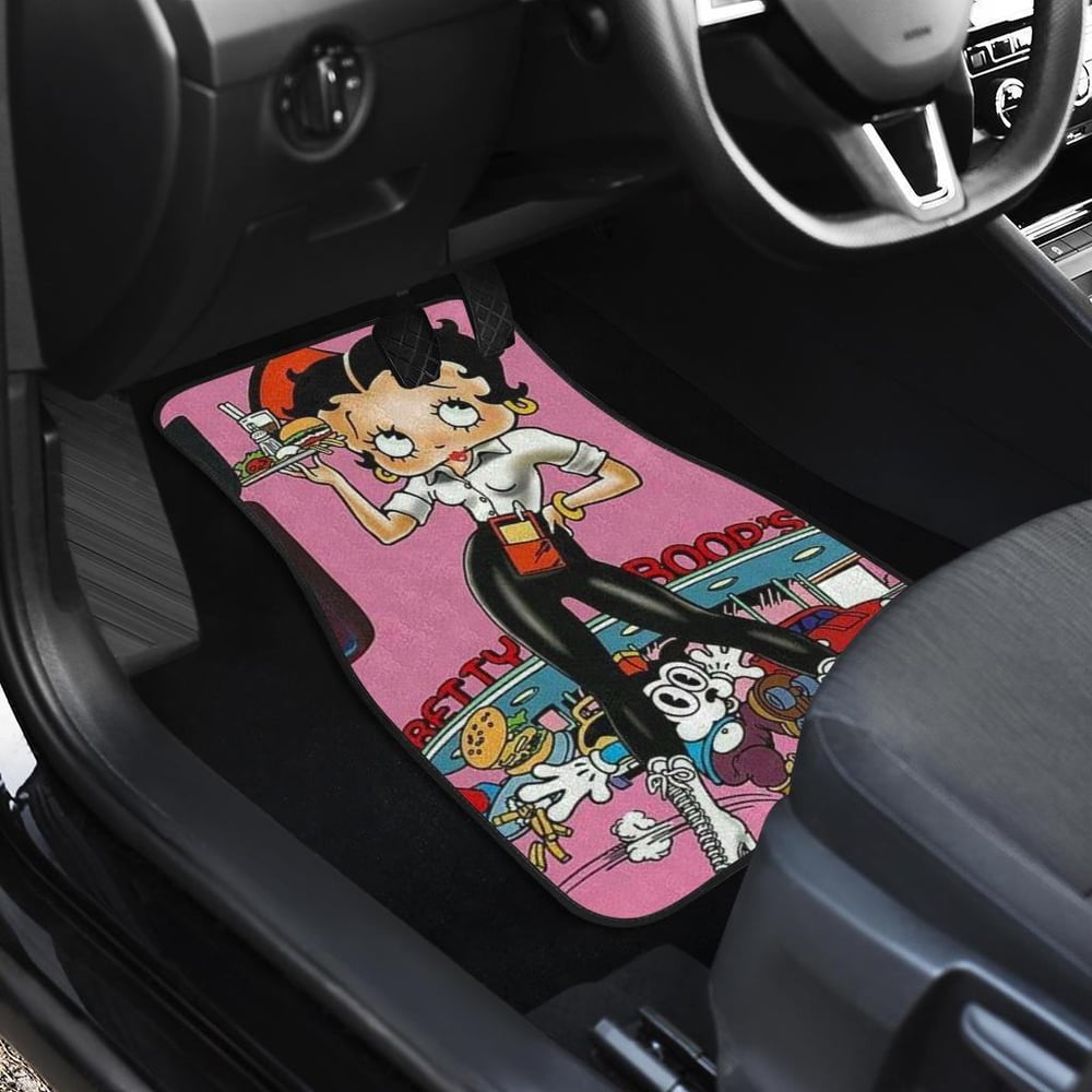 Betty Boop Car Floor Mats | Betty Boop Bartender Cartoon Car Floor Mats