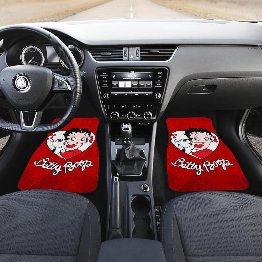 Betty Boop Car Floor Mats | Betty Boop & Dog Cute Car Floor Mats Cartoon Fan Gift