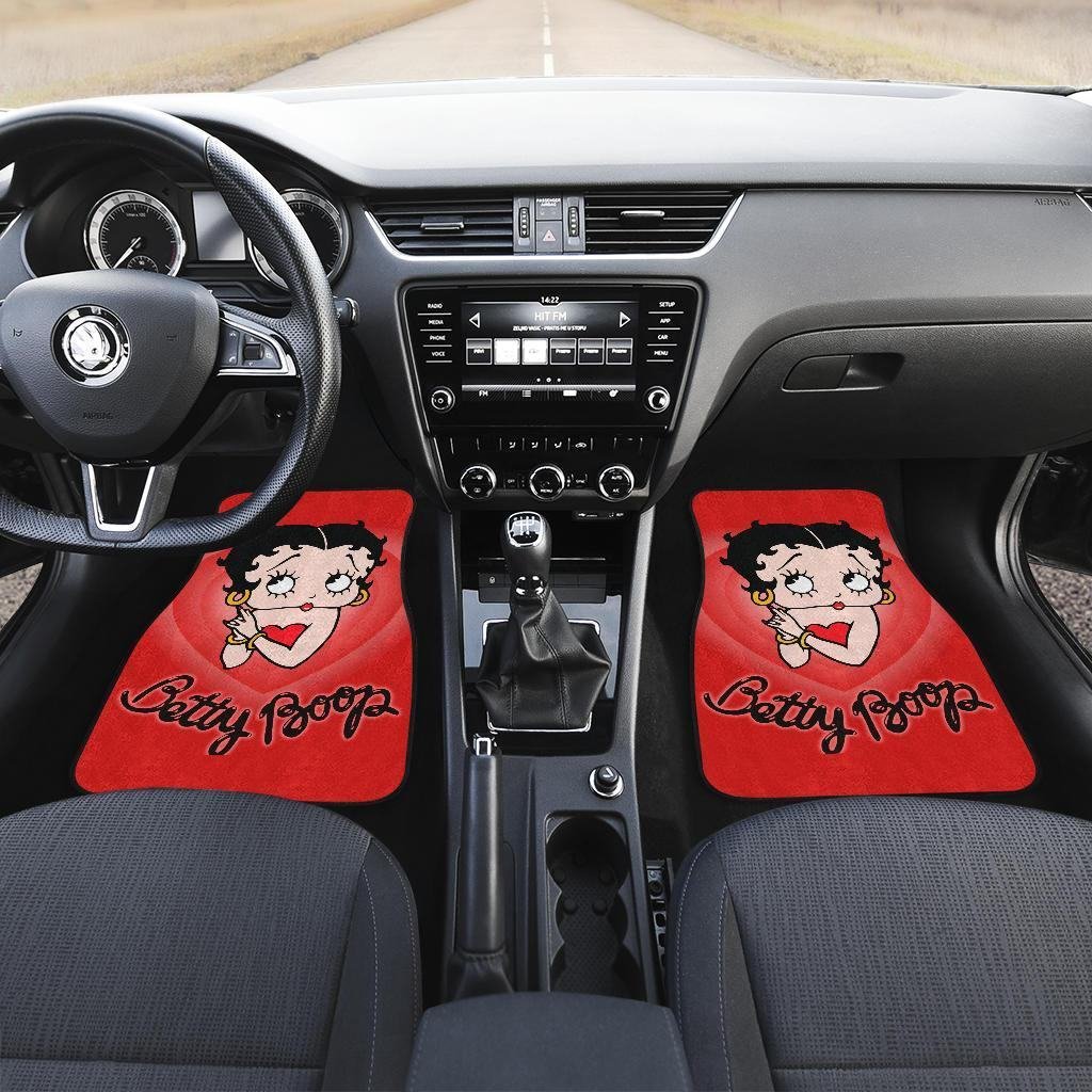 Betty Boop Car Floor Mats | Betty Boop Heart Art Car Floor Mats Cartoon Fan Gift