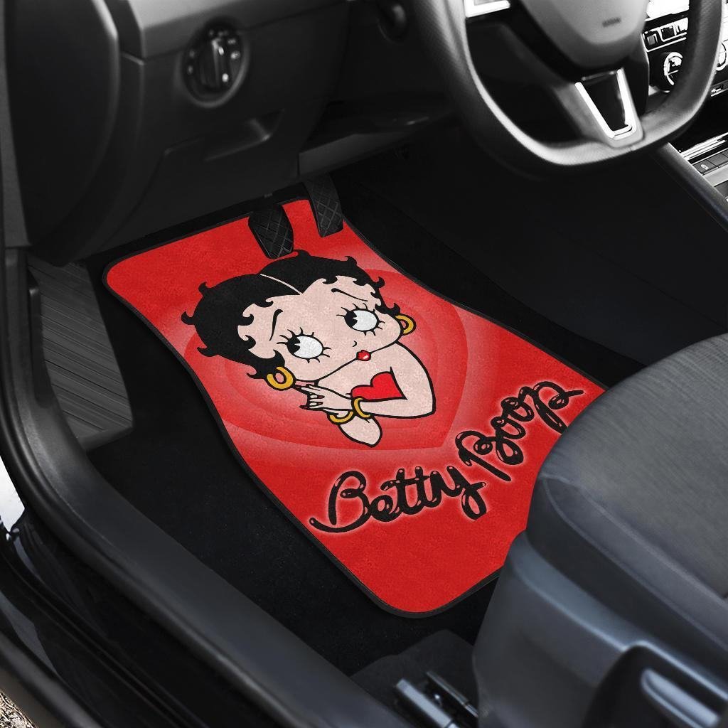 Betty Boop Car Floor Mats | Betty Boop Heart Art Car Floor Mats Cartoon Fan Gift