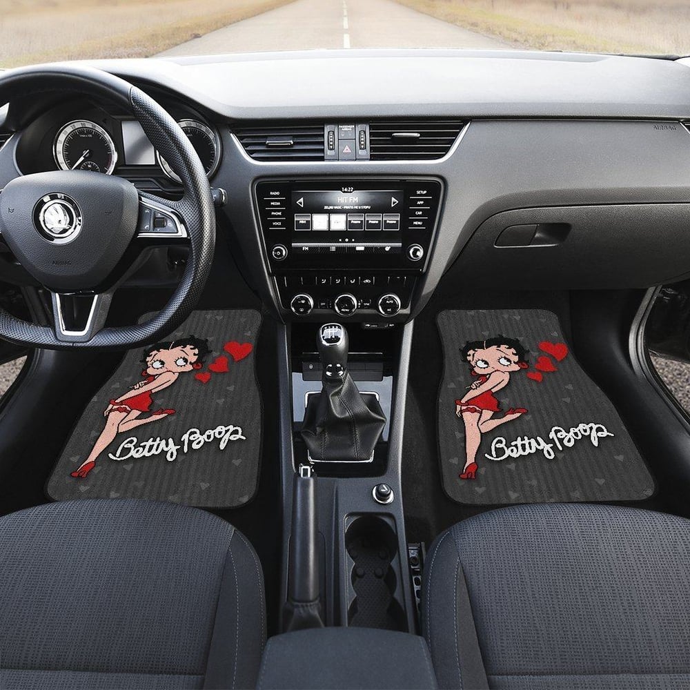 Betty Boop Car Floor Mats | Betty Boop Hearts Cartoon Fan Gift Car Floor Mats