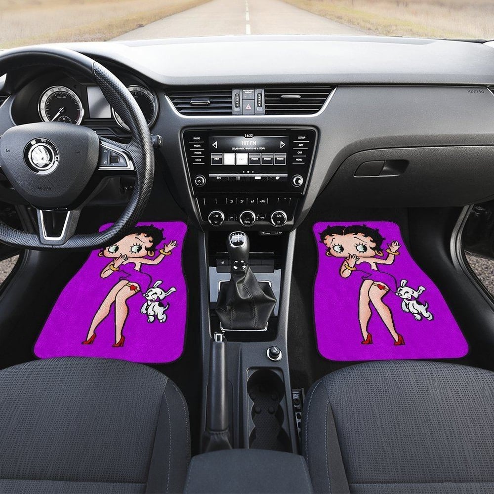 Betty Boop Car Floor Mats | Betty Boop Purple theme Cartoon Car Floor Mats