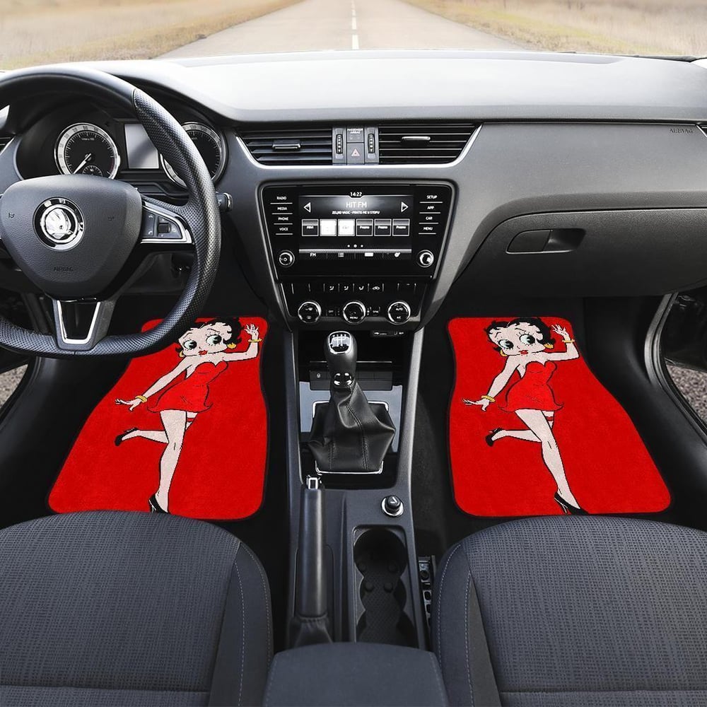 Betty Boop Car Floor Mats | Betty Boop Red Dress Car Floor Mats