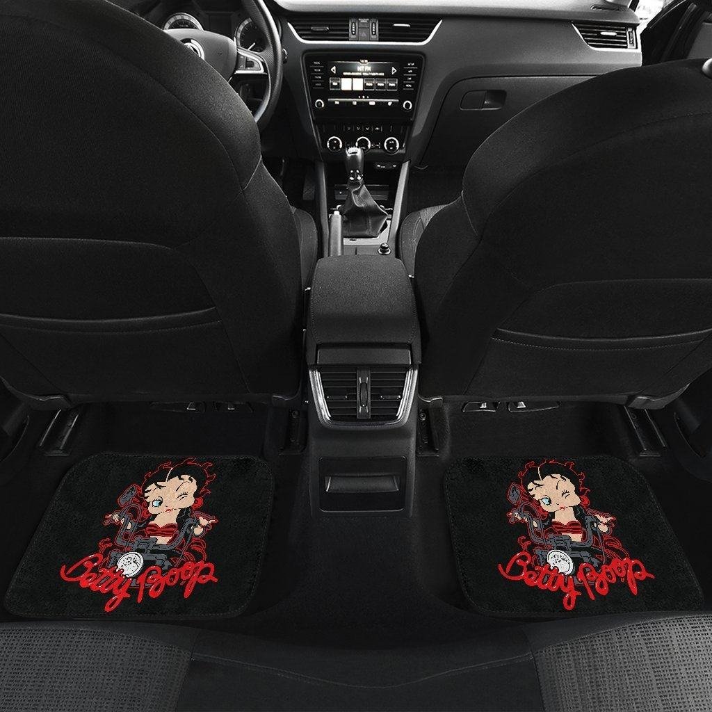 Betty Boop Car Floor Mats | Betty Boop Ride Motorbike Cartoon Car Floor Mats