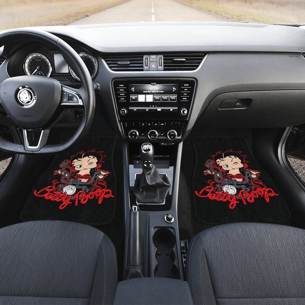 Betty Boop Car Floor Mats | Betty Boop Ride Motorbike Cartoon Car Floor Mats