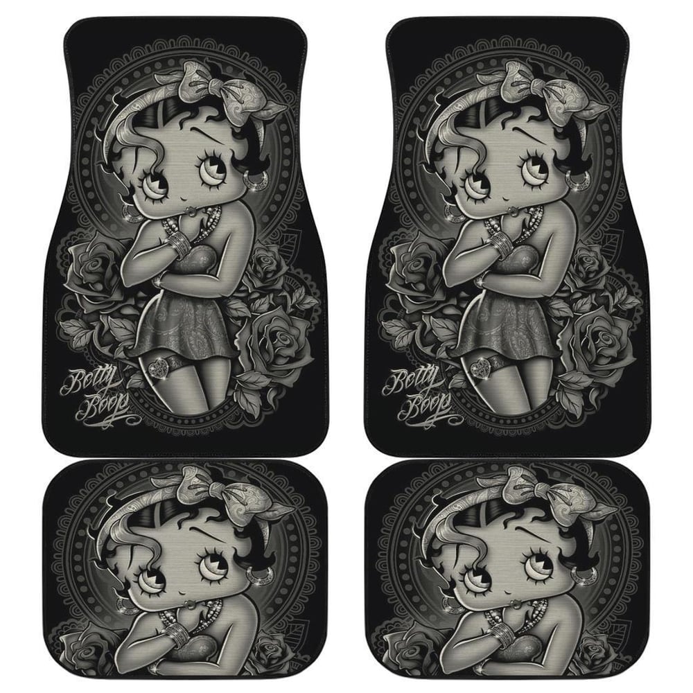 Betty Boop Car Floor Mats | Betty Boop Tattoo Art Car Floor Mats Cartoon Fan Gift