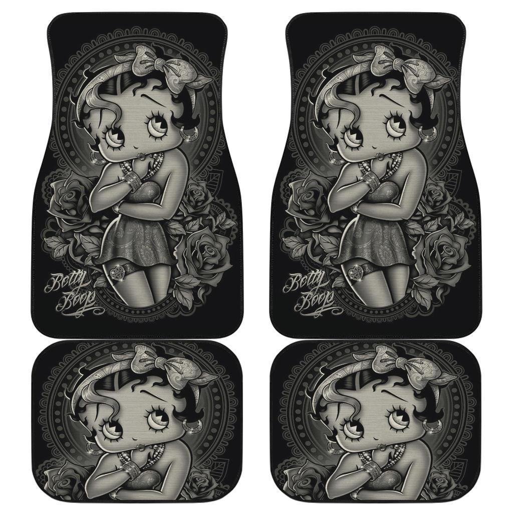 Betty Boop Car Floor Mats | Betty Boop Tattoo Art Car Floor Mats Cartoon Fan Gift