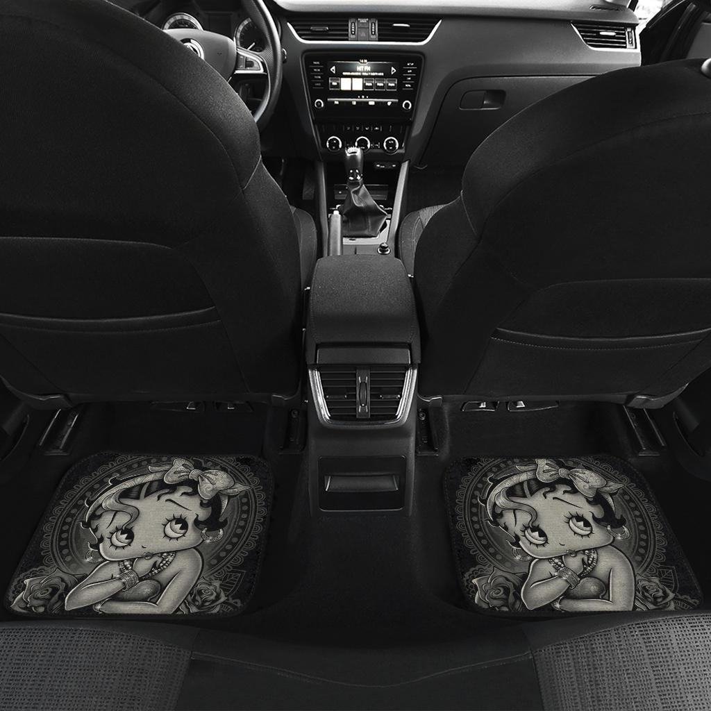 Betty Boop Car Floor Mats | Betty Boop Tattoo Art Car Floor Mats Cartoon Fan Gift