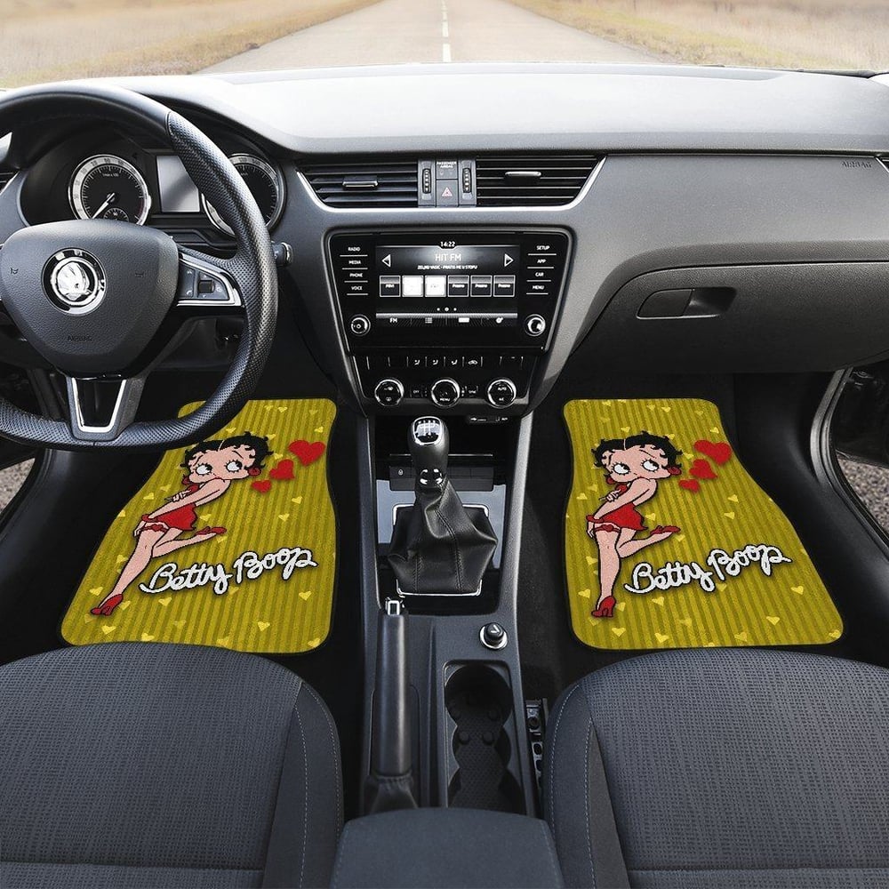 Betty Boop Car Floor Mats | Cartoon Betty Boop Hearts Car Floor Mats Fan Gift