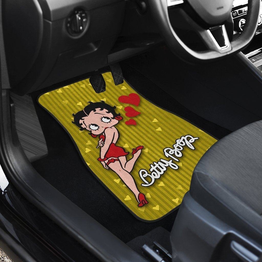 Betty Boop Car Floor Mats | Cartoon Betty Boop Hearts Car Floor Mats Fan Gift