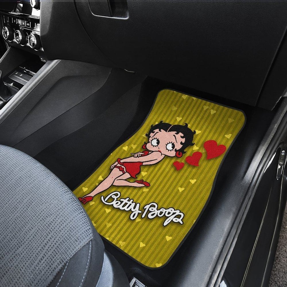 Betty Boop Car Floor Mats | Cartoon Betty Boop Hearts Car Floor Mats Fan Gift