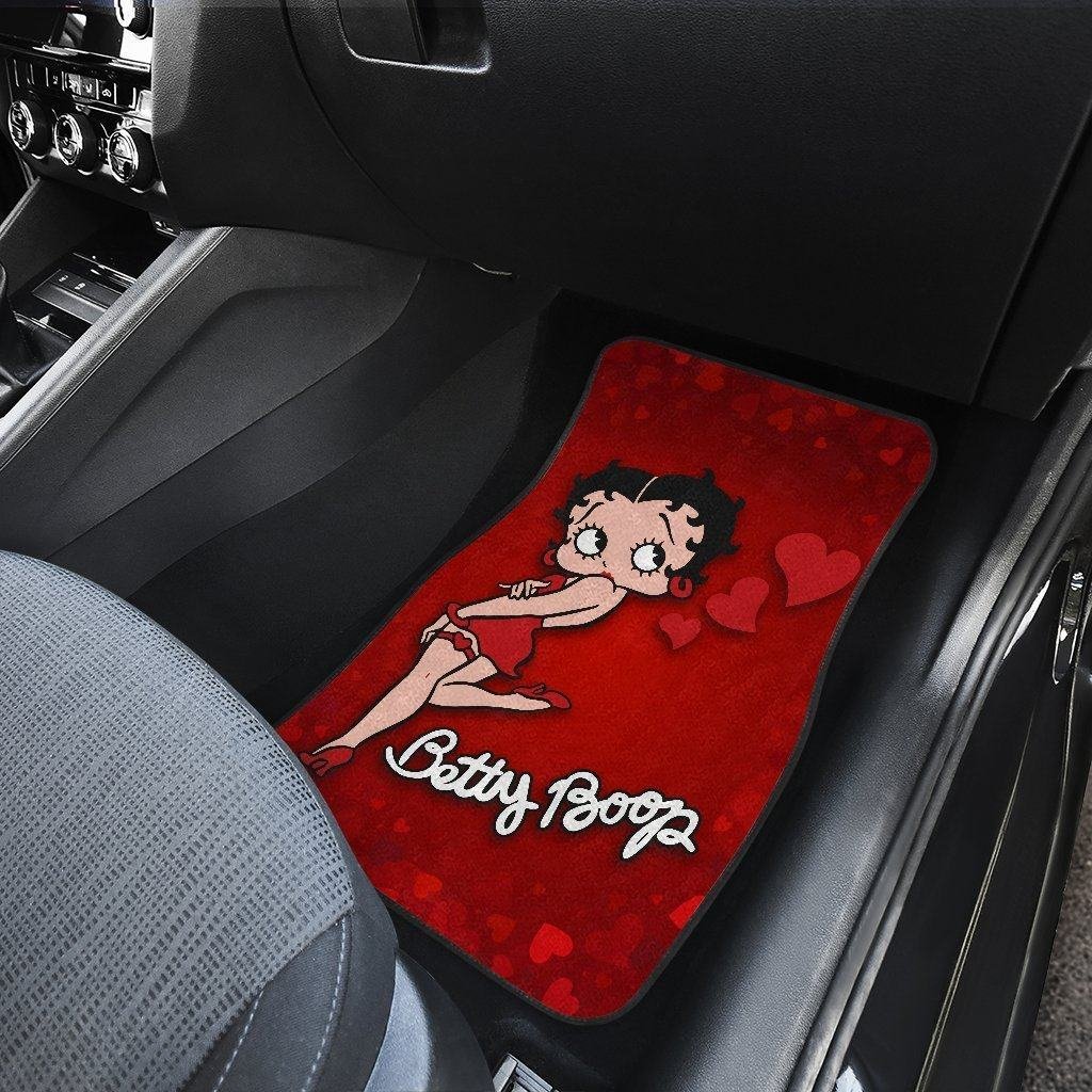 Betty Boop Car Floor Mats | Cartoon Fan Gift Car Floor Mats Betty Boop Hearts