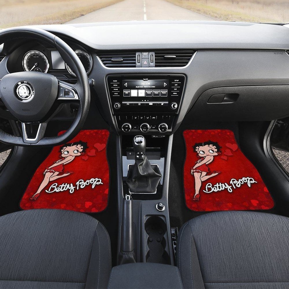 Betty Boop Car Floor Mats | Cartoon Fan Gift Car Floor Mats Betty Boop Hearts