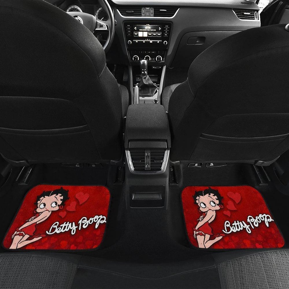 Betty Boop Car Floor Mats | Cartoon Fan Gift Car Floor Mats Betty Boop Hearts