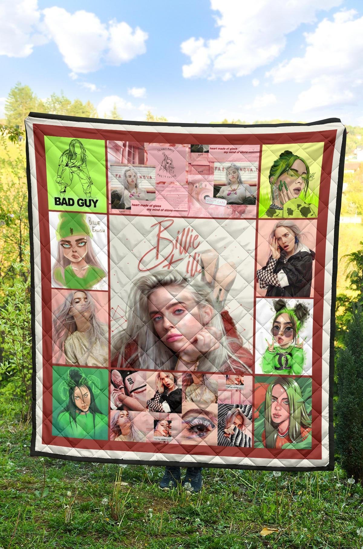 Billie Eilish Quilt Blanket Where Do We Go Funny Fan Gift