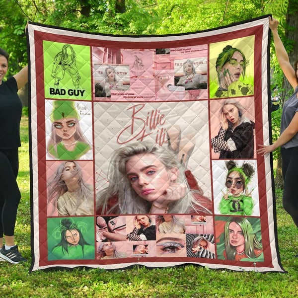 Billie Eilish Quilt Blanket Where Do We Go Funny Fan Gift