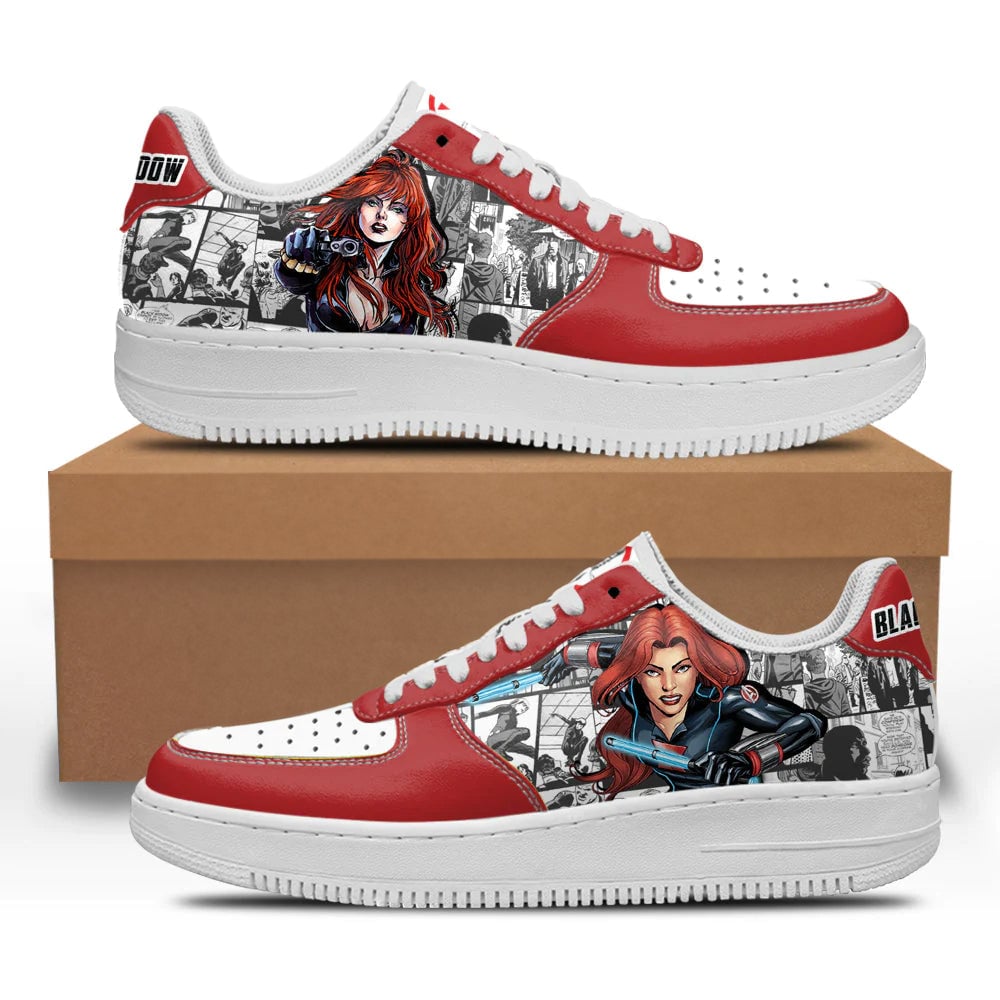 Black Widow Sneakers Custom Comic Shoes