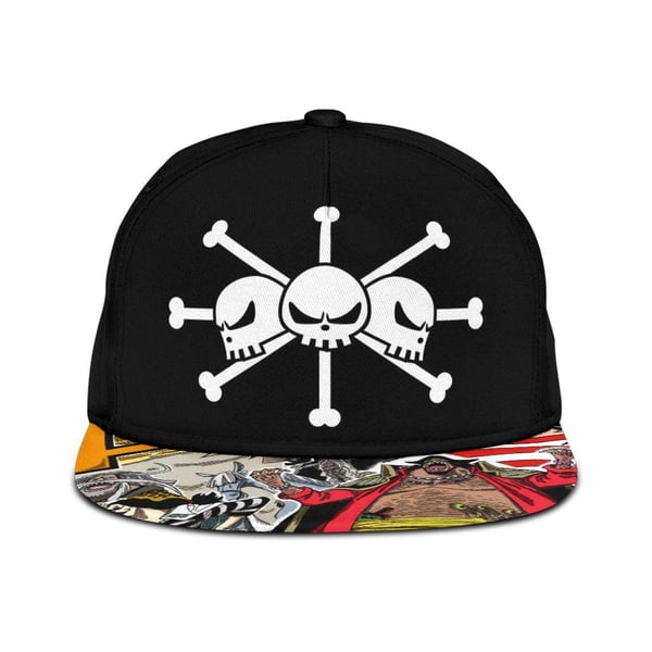 Blackbeard Pirates Snapback Hat One Piece Anime Fan Gift