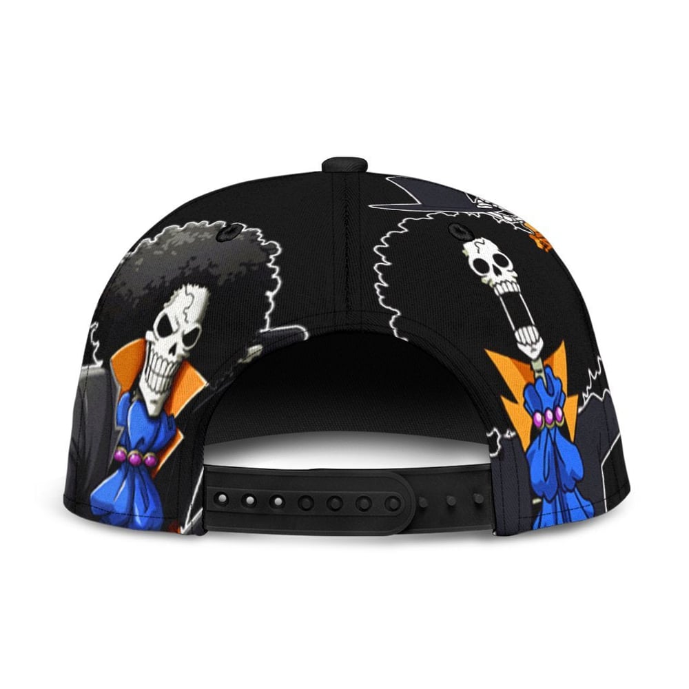 Brook Snapback Hat One Piece Anime Gift Idea