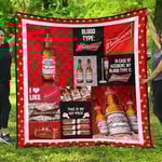 Budweiser Quilt Blanket Funny Gift Idea For Beer Lover