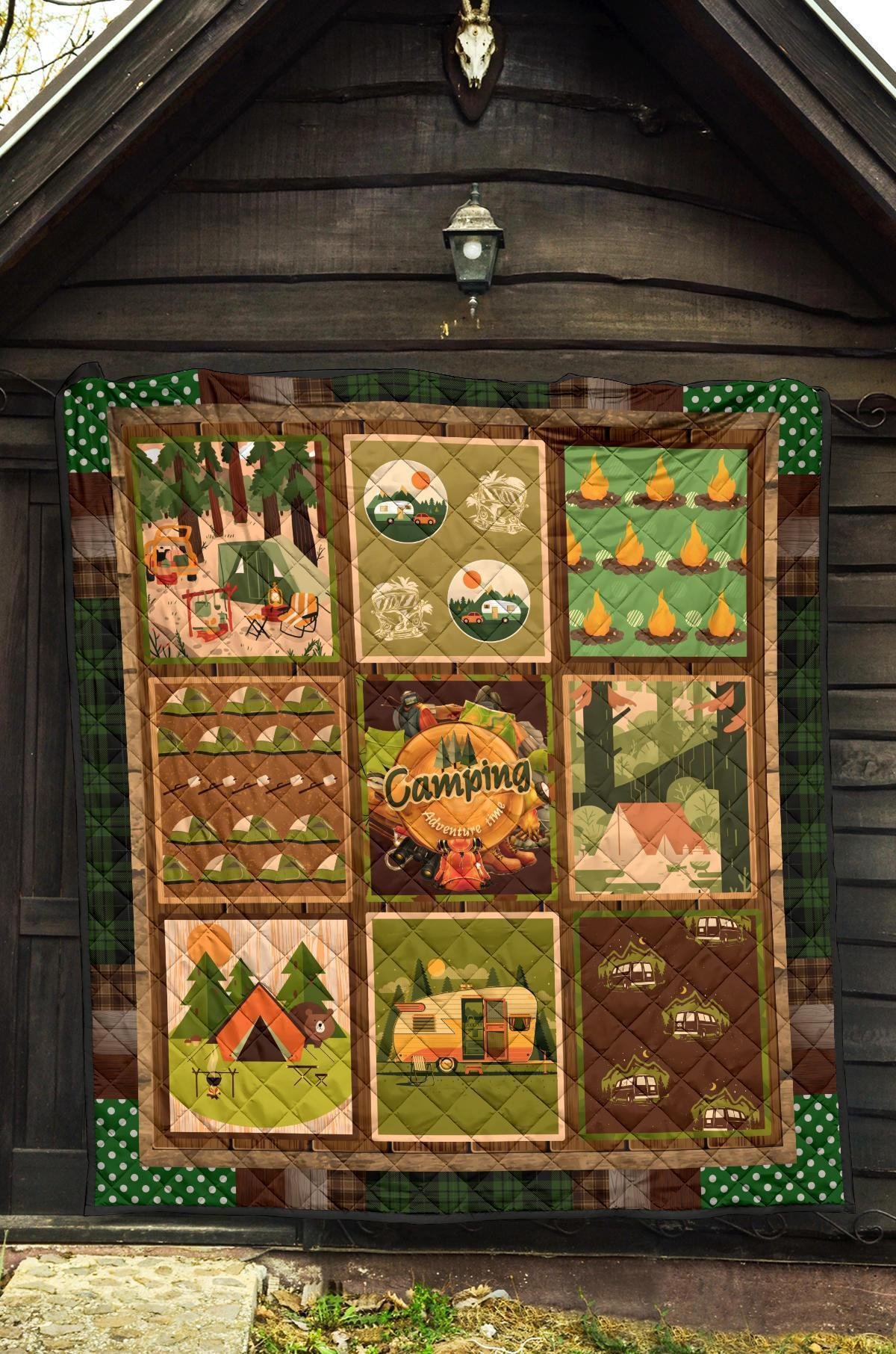 Camping Quilt Blanket Funny Gift For Camping Lover