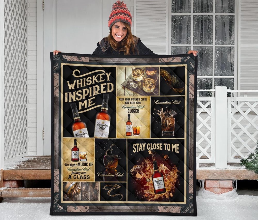 Canadian Club Quilt Blanket Whiskey Inspired Me Gift Idea