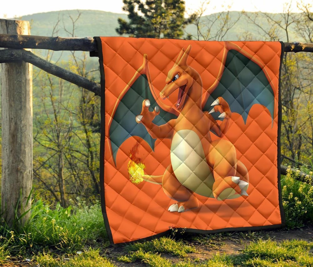 Charizard Quilt Blanket Gift For Pokemon Fan