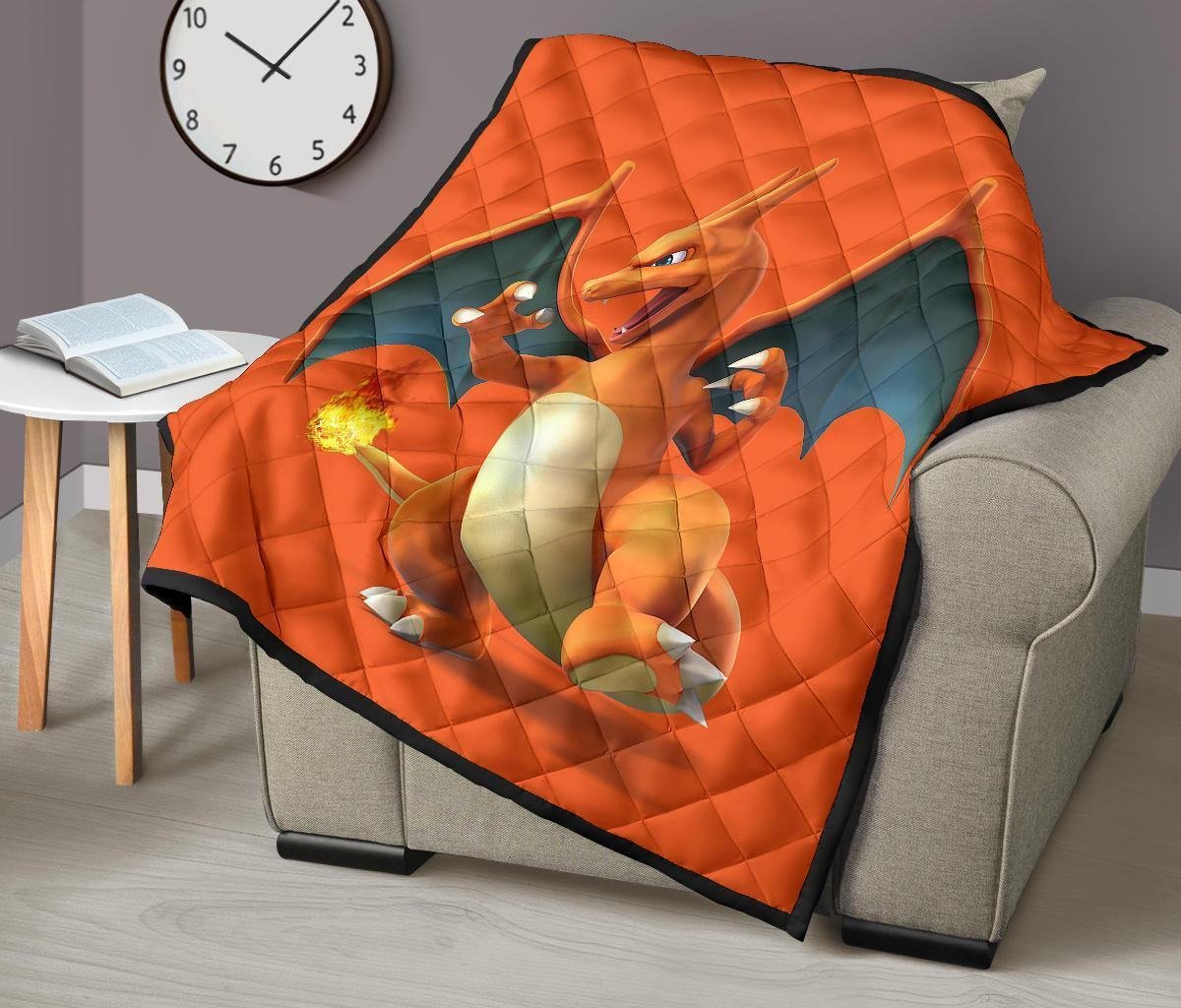 Charizard Quilt Blanket Gift For Pokemon Fan