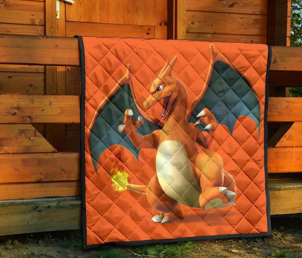 Charizard Quilt Blanket Gift For Pokemon Fan