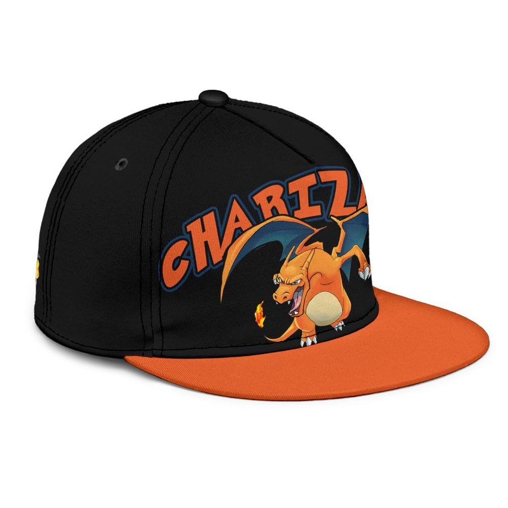 Charizard Snapback Hat Anime Fan Gift Idea