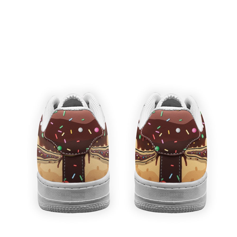 Chocolate Frosted Donut Custom Sneakers