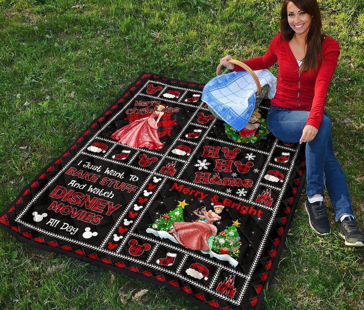 Cinderella Quilt Blanket DN Princess Christmas Theme Gift Idea