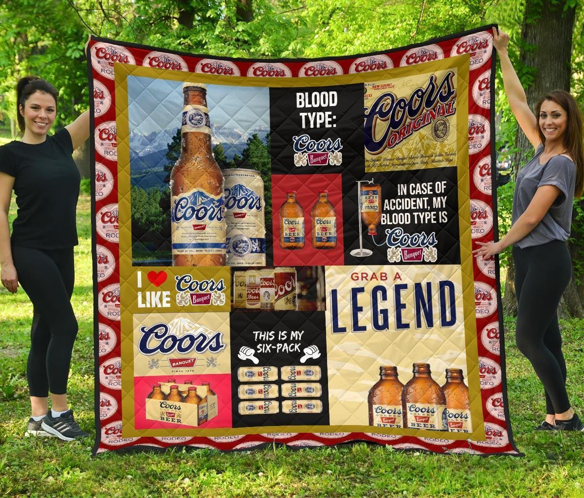 Coors Banquet Quilt Blanket Funny Gift For Beer Lover