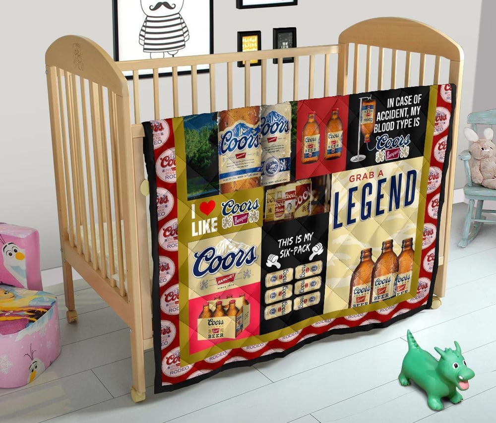 Coors Banquet Quilt Blanket Funny Gift For Beer Lover